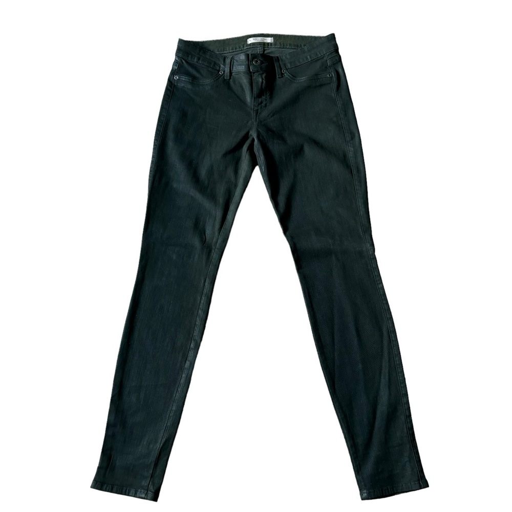 NWOT RICH & SKINNY WAX COATED OLIVE JEANS STYLE 1575709C SZ28